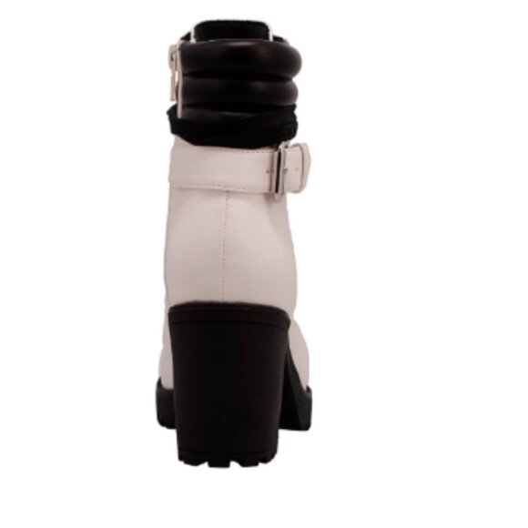 New MIA lace-up combat boots Black and White Women's size 10 - Picture 5 of 6